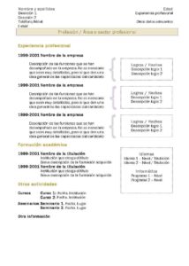 Currículum Vitae: Modelo Cronológico 2