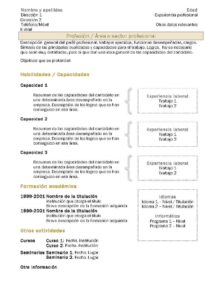 Currículum Vitae: Modelo Funcional 2